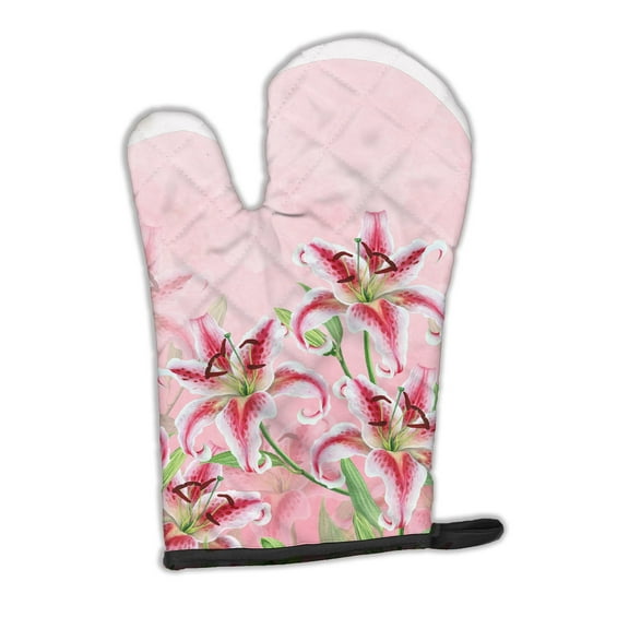 Pink Lillies Oven Mitt