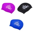 thumbnail image 1 of 3 gorros de natación de silicona elástica para gorros de piscina para mujer,, 1 of 9