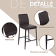 thumbnail image 4 of Set of 2 Bancos Alto, con Respaldo y Reposapié, Color Marrón HOMEMAKE FURNITURE Moderno, 4 of 6