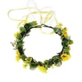 thumbnail image 2 of corona corona,accesorios para el cabello de corona de flores florales,diadema novia tocado headwear fiesta guirnalda,Tocado de guirnalda de corona de flor de hoja hecho a mano,Guirnalda de pelo, 2 of 8