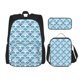 thumbnail image 1 of Fotbe Blue Fish Scale Texture Set Escolar 3 en 1 para Niños - Mochila Duradera con Lonchera Aislante y Estuche para Lápices - Mochila Escolar para Niños y Niñas, 1 of 7