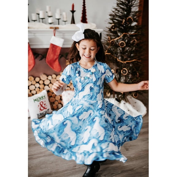Twirly Frozen Horse Dress