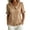 A403-Khaki, variant on Sokhug Short Sleeve Blouse for Women Peter Pan Collar Ruffle Cuff Hem Button Down Front Casual Breathable Daily Summer Tops