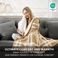thumbnail image 5 of CBCHome Reversible Soft Sherpa Throw Blanket - Cute and Cozy Thick Throw for Couch, Warm Gifts for Women (Tan Plaid, 50" x60"), 5 of 8
