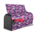 thumbnail image 3 of Yiaed cool Skull flower colorful Print Mailbox Covers, Magnetic Mailbox Cover, Mail Box Covers for Garden Outdoor Decor Box Covers-25.5x21 in, 3 of 8