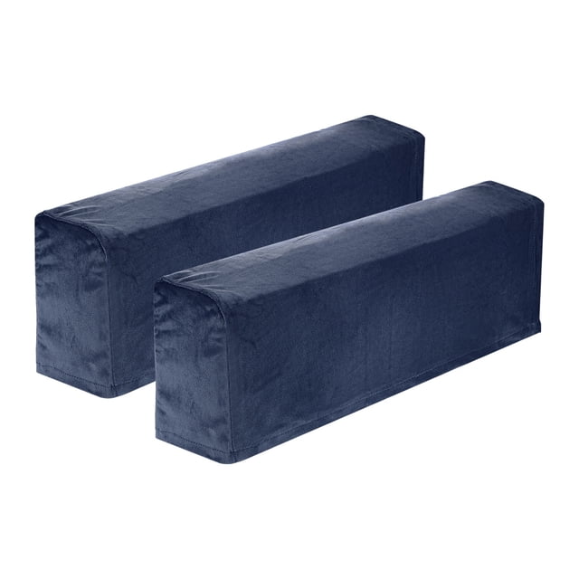 Uxcell 2 paquetes de fundas para reposabrazos elásticas, fundas suaves para sillones de poliéster, azul marino