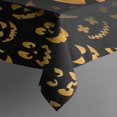 thumbnail image 3 of Halloween Spooky Jack O Lanterns Rectangle Tablecloth 60"x84",Waterproof Polyester Rectangle Table Cloth, Wipeable Spillproof Polyester Tablecloth for Dining, Camping, Indoor and Outdoor, 3 of 5