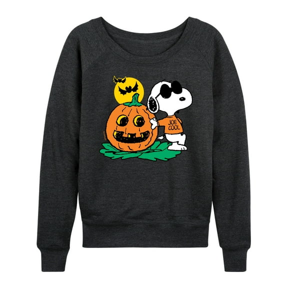 Peanuts - Joe Cool Pumpkin - Women's Lightweight French Terry Long Sleeve Shirt