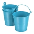 thumbnail image 1 of Cubos de Metal Pequeños Uxcell Coloridos para Suculentas Cesta Decorativa para Fiestas Azul 3 Paquete, 1 of 1