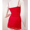 thumbnail image 5 of Women's Lace Trim Tank Top with Adjustable Spaghetti Bra Strap Junior Size & Junior Plus Size, 5 of 5