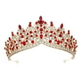 thumbnail image 4 of Tiara de boda Strade Fareast Limited tocado nupcial corona elegante Estilo B Rojo dorado, 4 of 6