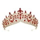 thumbnail image 4 of Tiara de boda, diadema, regalo, diadema decorativa, tocado de novia, corona, diadema Estilo B Rojo Dorado, 4 of 6