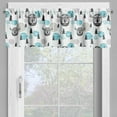 thumbnail image 4 of Ambesonne Vikings Valance & Curtain, Viking Faces Woodland, 55"x30", Dark Grey Sky Blue, 4 of 7