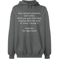 thumbnail image 2 of OXI Hoodie Sweatshirt - Optimist Pessimist And Realist, Basic Casual Hoodie for Men's and Women Fleece Hoodie Long Sleeve - Graphite Heather 3X-Large, 2 of 3