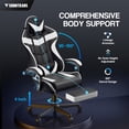 thumbnail image 5 of Lointain Pink Gaming Chair with Footrest, Ergonomic Gamer Chair for Adults, Reclining Office Chair, High Back Compute Chair with Massage, Racing Game Chairs, 5 of 9