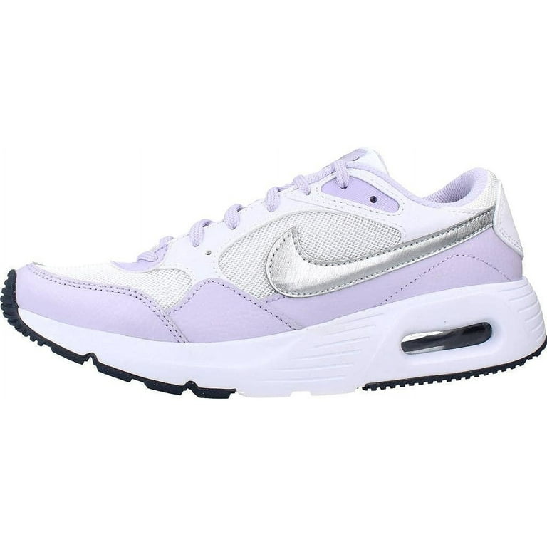 Nike Air Max SC Grade School Shoes, White Metallic Silver