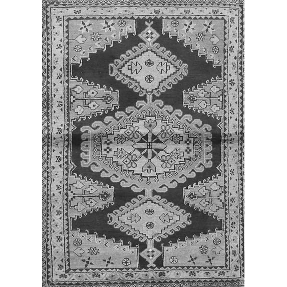 Ahgly Company Indoor Rectangle Persian Gray Traditional Area Rugs, 7' x 9'