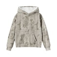 thumbnail image 2 of Camo Hoodies for Kids Boys Girls Cute Sweatshirt Maple Leaf Print Oversized Fleece Sweatshirts Classic Pullover with Pocket 02-Coffee 160, 2 of 4