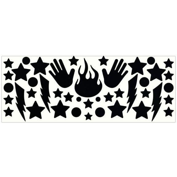 LiteMark Reflective Stickers - Wizard Pack - Black