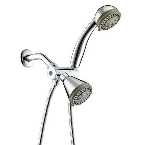 Ana Bath Anti-Clog Spray 3 Function Handheld Shower and Showerhead Combo Shower System with 5 Foot Metal Stainless Steel Hose Chrome Plated Finish SS3016CCP