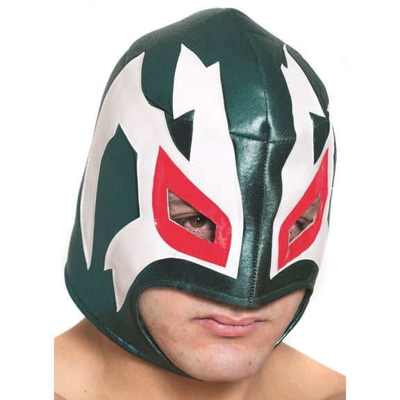 HMS Smallwares Adults Green Wrestler Mask Costume Accessory