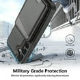 thumbnail image 2 of Compatible With Samsung Galaxy S25 Phone Case,Back Magnetic Detachable Flip Wallet,Compatible With Magsafe,With Kickstand,Card Slots,PU Leather Shockproof Rugged Phone Case Cover,Black, 2 of 10