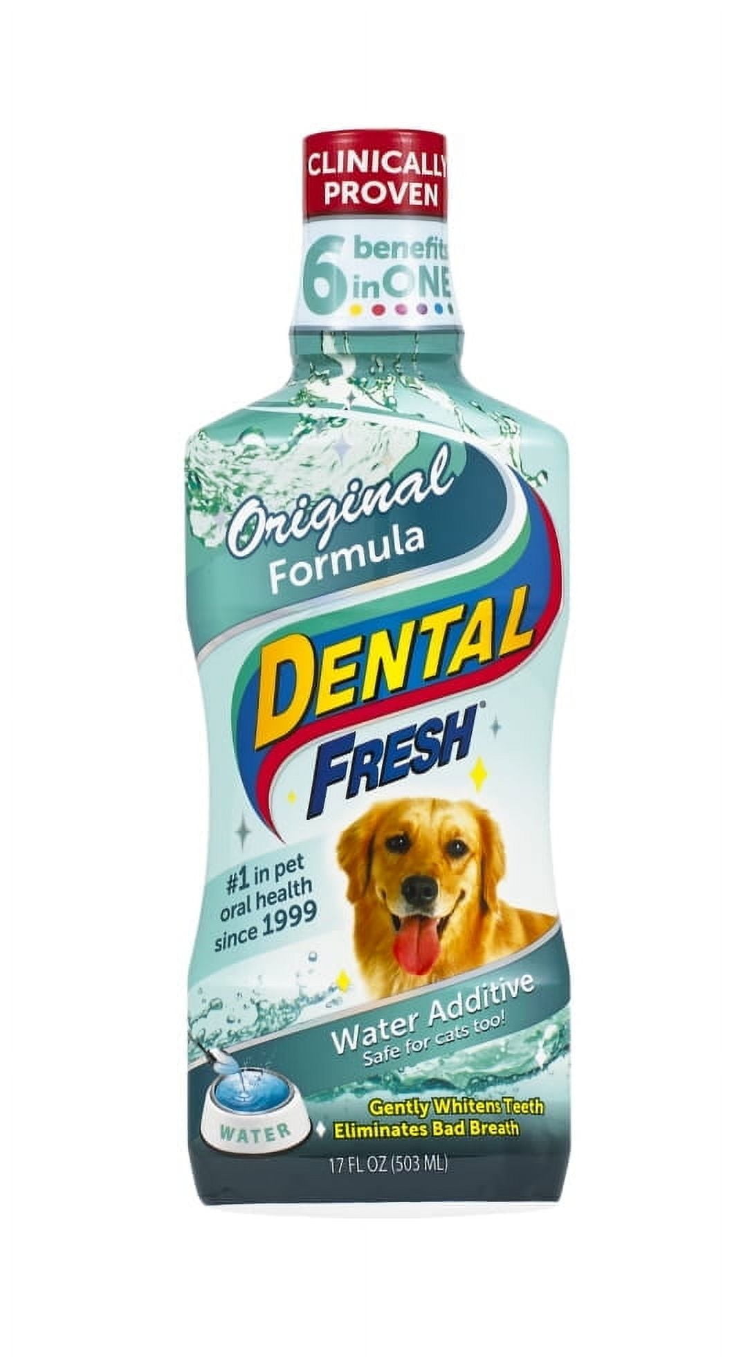 (3 pack) Dental Fresh Water Additive for Dogs & Cats, Original Formula, 17oz