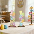 thumbnail image 3 of LEWEEN Easter Wooden Letter Ornament Bunny Egg Colorful Decor For Festive Home Spring Holiday Accessories Table Desk Shelf Decorations, 3 of 7