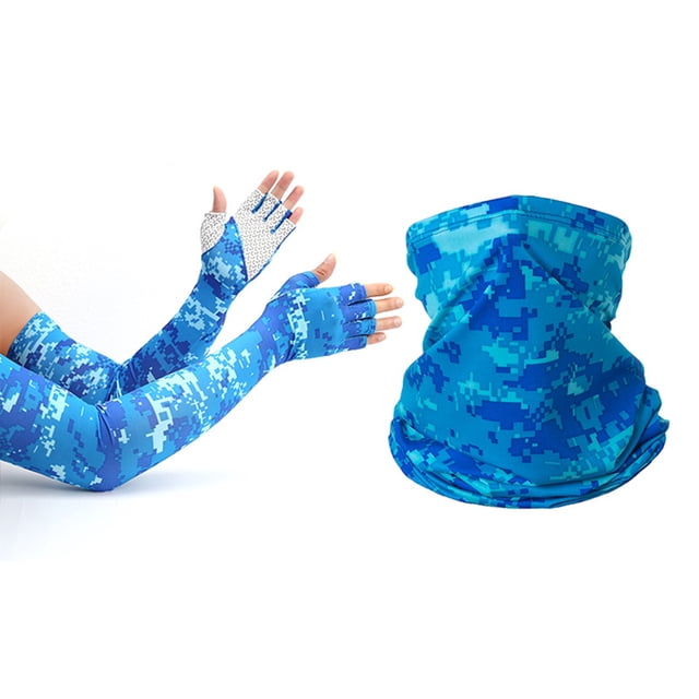 Conjunto de mangas de brazo para cubrir la cara Mujeres Hombres Protección solar transpirable yeacher mangas de brazo