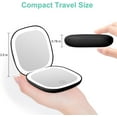 thumbnail image 5 of Wattne Travel Mirror with Light, Rechargeable 1x/10x Compact Magnifying Mirror, Dimmable Pocket Mirror,Handheld 2-Side Mirror with Light,3.5inch Travel Size,Portable for Handbag,Purse,Gift,Black, 5 of 7