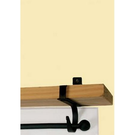 Iron Curtain Brackets - Village Wrought Iron CUR-SB-87 Plain - Curtain Shelf Brackets
