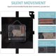 thumbnail image 2 of Relojes de pared silenciosos para gatos, relojes de pared que no hacen tictac, reloj de pared de cuarzo moderno para cocina, sala de estar, dormitorio, Hotel Club (1 unidad, negro), 2 of 4