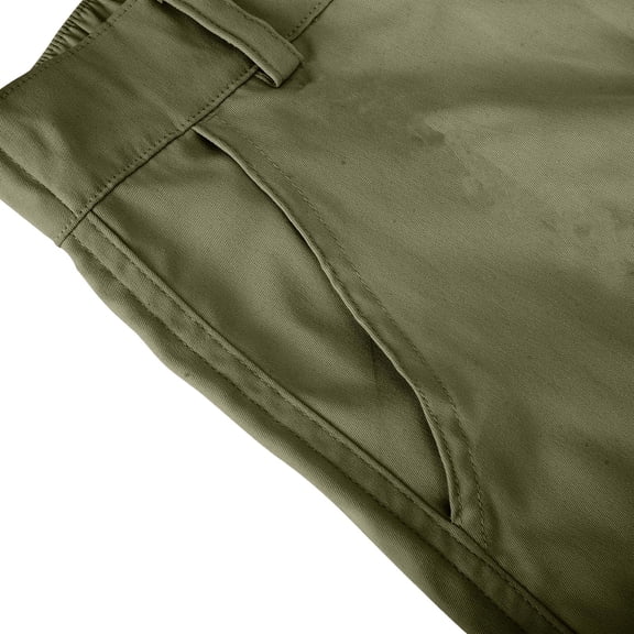 Bermuda Shorts Womens Knee Length Cargo Denim Mutiple Pockets Elastic Waist Long Jorts for Summer Casual Army Green M