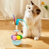 Self-Righting Cat Toy with Feathers - Interactive 360° Rolling Ball for ...