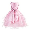 thumbnail image 2 of Ekidsbridal Asymmetric Ruffled Organza Sequin Flower Girl Dress Birthday Evening Formal Gown 012S 6, 2 of 3