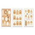 thumbnail image 2 of Designart "Moon and Clouds in Boho Dreamtime II" Modern Geometric Framed Wall Art Set Of 3 - Beige Abstract Frame Canvas Set For Living Room Decor, 2 of 7
