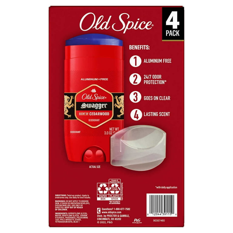 Old Spice Swagger Cedarwood 4本セット Old Spice Swagger Scent of Cedarwood Mens Body Wash, 33.4