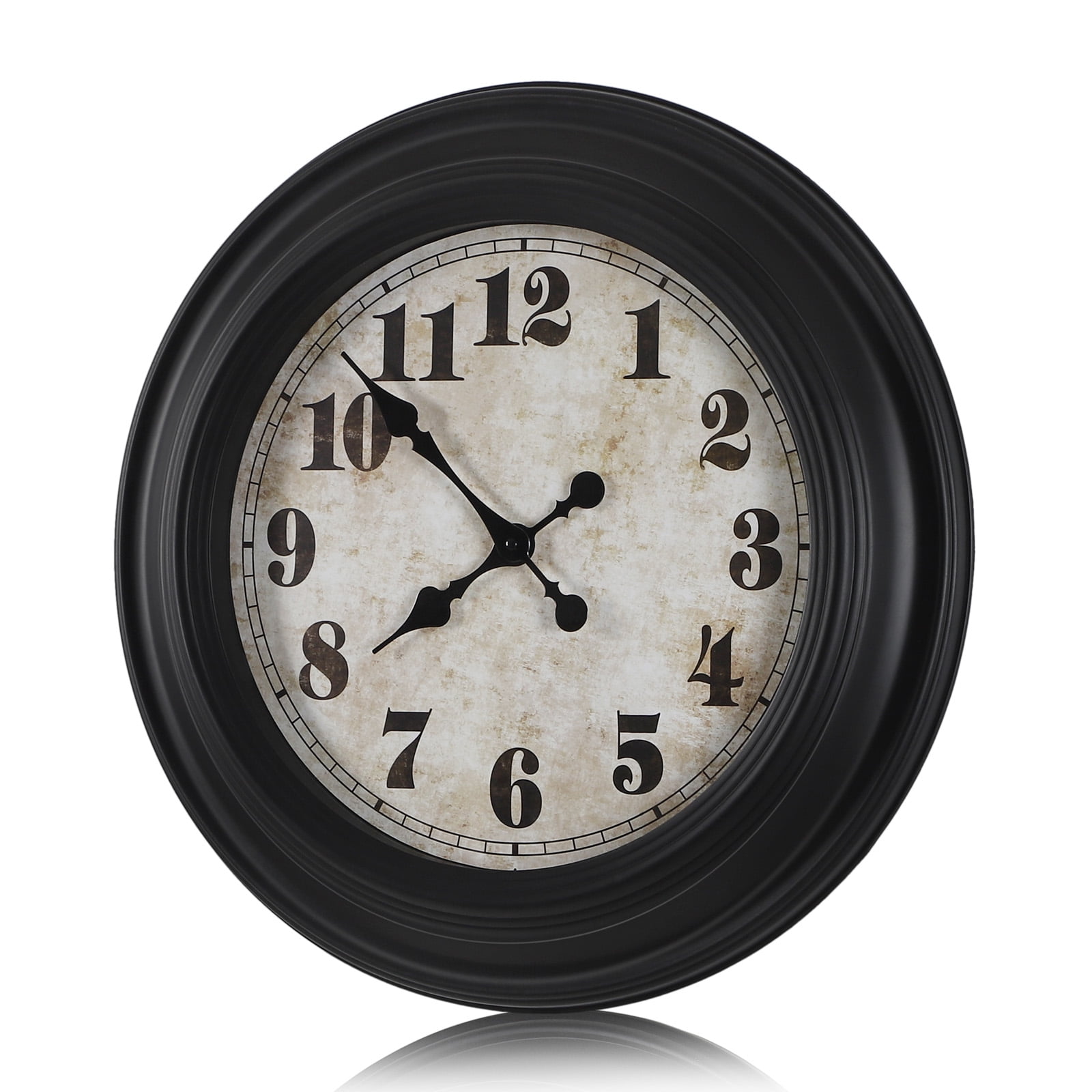 American Plastic Wall Clock 23 Inch - Black