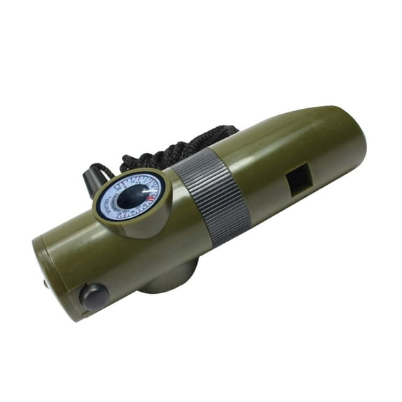 Emergency Survival Whistle, 7-in-1 Outdoor Multifunctional Tool Safety Whistle with Lanyard, Ideal for Kayaking, Boating, Hiking, Camping, Climbing, Hunting, Fishing, Rescue Signaling