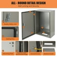 thumbnail image 4 of Yiwa Steel Electrical Junction Box, Outdoor IP66 Waterproof & Dustproof Enclosure with Lock and Mounting Plate, 4 of 6