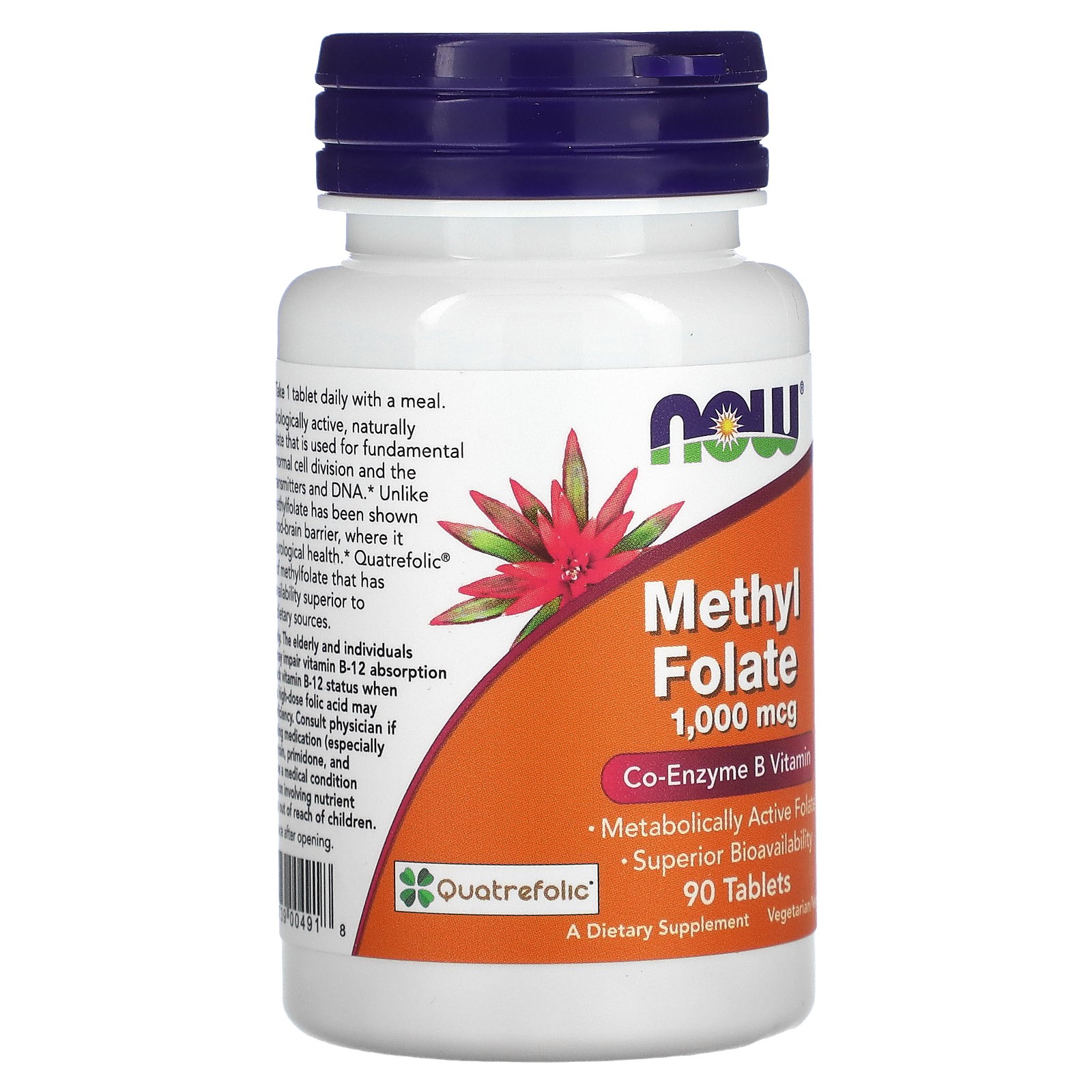 Now Foods Methyl Folate 1,000 mcg 90 Tablet