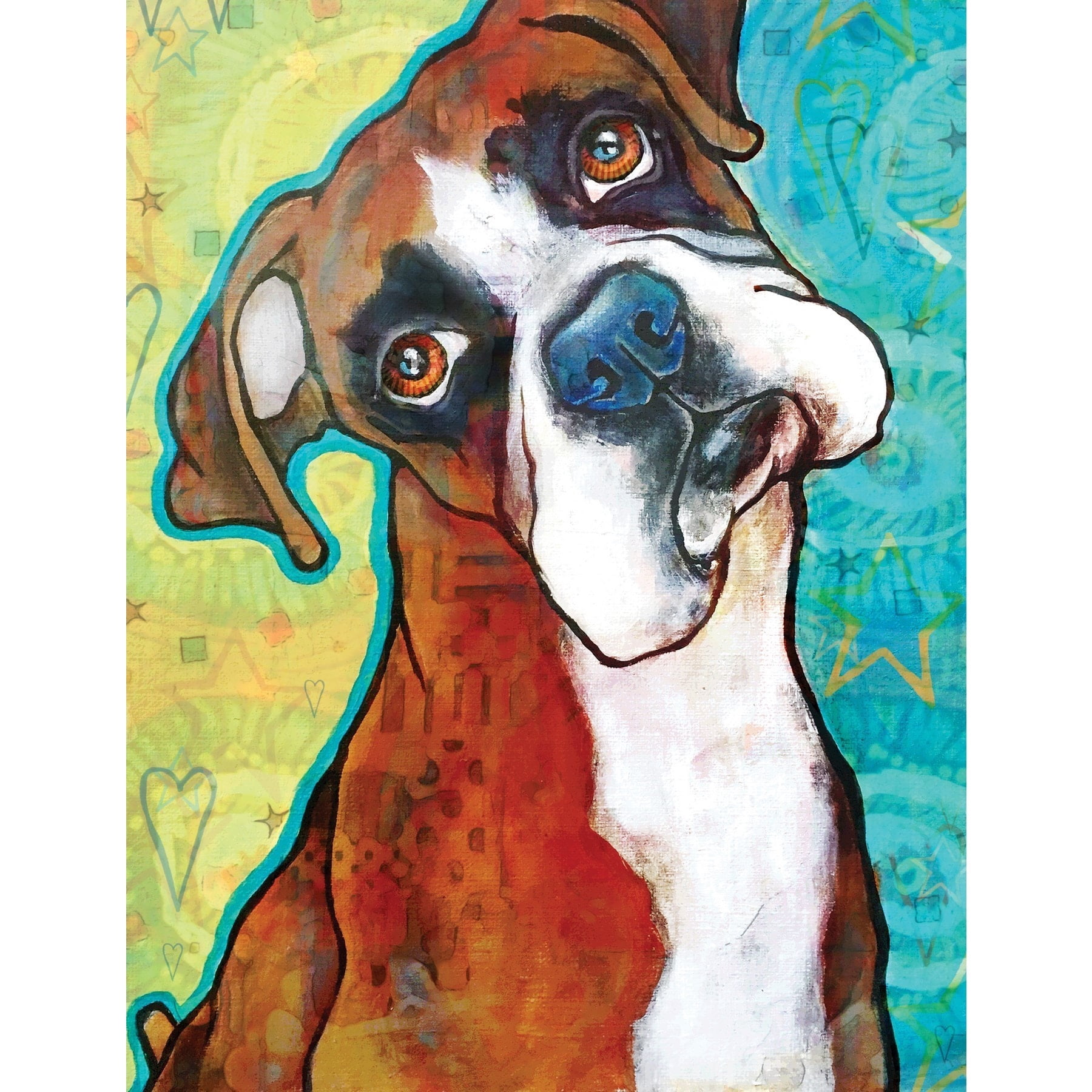 Marmont Hill 'Fawn Boxer' by Stephanie Gerace Painting Print on Wrapped Canvas