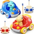 thumbnail image 1 of Coches a control remoto para niños con forma de dinosaurio de 2 a 6 años con música y luz, 1 of 6