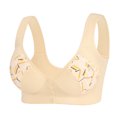 thumbnail image 2 of Kabnic Wireless Plus Size Bras, Full Coverage Bras, Women's Printing Thin Style Ventilate Large Size Bra Without Steel Rim, 2 of 7