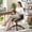 Gray, variant on COOLHUT Home Office Chair, PU Leather Ergonomic Computer Desk Chair with Removable Armrests, Mid Century Modren Armrest Office Chair, Rocking Swivel Task Chair, Dark Gray