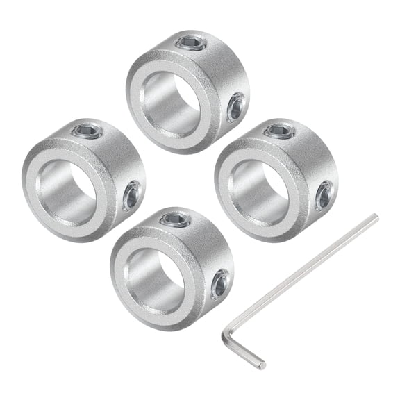 Set Screw Shaft Collar for 8mm Shaft, 4pcs Clamping Collars 14mm OD, 8mm Thickness