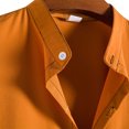 thumbnail image 5 of Lolmot Men's Casual Cotton Linen Solid Color Shirt Band Collar Short Sleeve Button Down Pocket Beach Summer Shirts, 5 of 5