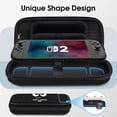 thumbnail image 6 of FINTIE Case for Nintendo Switch 2 (2025), Shockproof Hard Shell Carrying Cover Portable Protective Travel Bag with 20 Game Card Slots & Inner Pocket, Don't Touch, 6 of 11