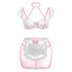 thumbnail image 3 of Gibobby Conjunto de lencería de encaje Día de San Valentín Día de San Valentín Ropa interior divertida para mujer Sujetador de encaje sexy para mujer Conjunto de ropa int(Rosa, M), 3 of 5