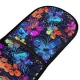 thumbnail image 2 of Dailycode Double Sided Oven Mitt with Loop Heat Resistant Kitchen Long Potholders 7" x 35" Vibrant Neon Floral, 2 of 6